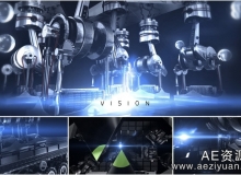 机器齿轮动画LOGO标志展示动画AE模板Videohive Vision Logo Reveal