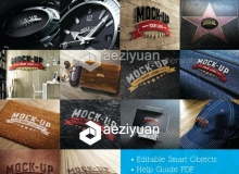 14标志徽章PSD模型合集 Photorealistic Logo Mock-Up Bundle