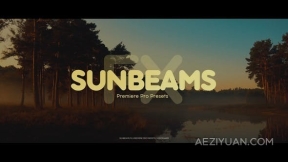 光效素材包阳光效果多种方向的光束元素-PR预设 Sunbeams FX Premiere Pro Presets