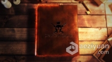 PR模板-中世纪古籍史诗传奇魔法书封面印章标志片头 Ancient Epic Book Logo Reveals