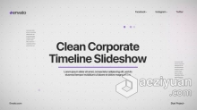 AE与PR模板 - 经典企业商务金融经济介绍现代宣传片 Corporate Timeline Slideshow MOGRT