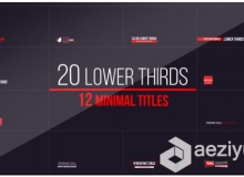 32组超实用标题与下横栏动画AE模板合辑 Videohive 20 Lower Thirds and 12 Titles