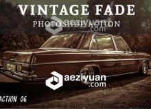 10款复古怀旧褪色效果PS动作 10 Vintage Fade Photoshop Action