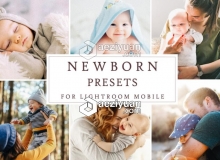 新生儿肤色修饰移动手机版Lightroom预设 Mobile NEWBORN PRESETS