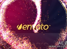 心形粒子logo演绎动画AE模板Videohive Valentines Heart Logo