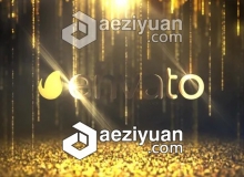 金色粒子掉落背景LOGO标志片头AE模板 Videohive Logo Reveal Glitter