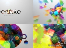 五彩照片汇聚logo展示AE模板Videohive Openers