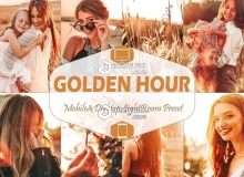 黄昏夕阳逆光人像魔幻金色光芒效果LR预设/APP预设 Golden Hour Lightroom Presets