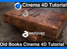 C4D古籍建模材质渲染视频教程 Old Books Cinema 4D Tutorial