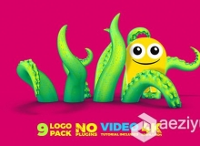 9组超酷创意Logo演绎动画AE模板 Videohive 9 Logo Pack