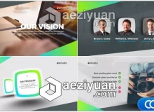 现代清新公司企业发展历程业务简介栏目包装AE模板 Videohive Corporate Presentation