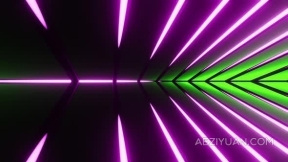 绿色背景上的紫色霓虹激光循环动画视频素材 Purple neon lasers on green background
