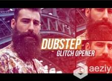 时尚画面分割4K图片视频展示AE模板 VideoHive Dubstep Glitch Opener 4K