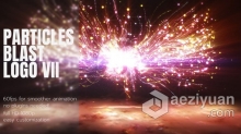 华丽粒子冲击波Particles特效VFX演绎LOGO动画片头 AE模板 AE工程文件 Particles Blast Logo 2