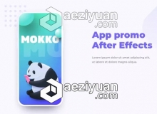 现代时尚简介手机APP界面操作展示介绍片头AE模板 App Promo Mock