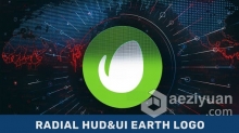 AE模板-径向HUD UI粒子图地球标志互联网通讯大数据动画工程文件下载