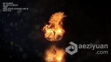 火焰燃烧特效LOGO视频片头金属标志火花制作 AE模板 AE工程文件 Realistic Fire Logo 3