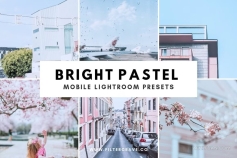 5款明亮柔和清新日系风格摄影后期调色Lightroom预设 Bright Pastel Lightroom Presets