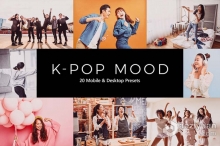 韩国流行音乐电影视频调色LR预设及LUT预设 K-Pop Mood Lightroom Presets & LUTs