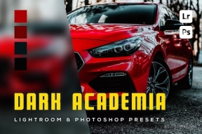 黑暗汽车使用调色Lightroom预设 6 Dark Academia Lightroom and Photoshop Presets