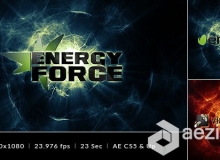 震撼抽象能量爆发标志LOGO演绎AE模板 Videohive Energy Force - Logo Intro