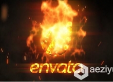 火焰logo动画展示AE模版 Videohive Flame Logo Reveal