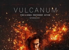 火与烟雾特效PS动作 Vulcanum Fire Ashes Photoshop Action 附视频教程