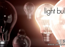 创意灯片文字LOGO动画展示AE模板Videohive Light Bulb