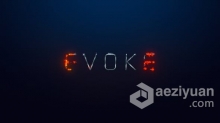 AE模板 燃烧金属标志视频片头Evoke Logo Title Reveal AE工程 AE文件