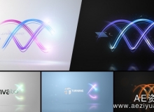 扭曲的条纹LOGO演绎动画AE模板Videohive Twisting Streaks Logo