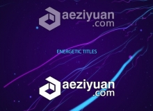 抽象能量粒子线条文字标题动画AE模板 Videohive Energetic Titles