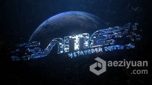 AE模板-高科技数字标志LOGO动画 Metaverse Logo