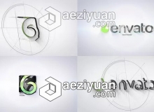 简洁线条勾画LOGO标志片头AE模板 Videohive Architect Tech Logo