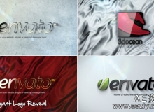 优雅渐显logo标志开场展示AE模板Videohive Short Elegant Logo Reveal