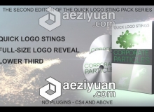 漂亮粒子特效LOGO标志片头AE模板 Quick Logo Sting Pack 02: Corporate Particles