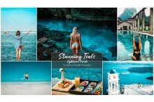 旅拍风光人像深青色调LR预设/APP预设 Stunning Teals Lightroom Presets