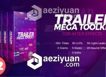 大气震撼电影宣传文字标题片头制作工具包AE模板 Trailer Mega Toolkit After Effects