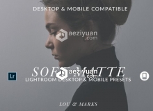 复古磨砂哑光人像LR预设 LOU & MARKS MATTEMOBILE PRESETS