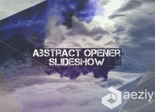 唯美图片抽象空间幻灯片AE模板 VideoHive Abstract Opener Slideshow