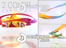 红色彩带丝绸飘舞LOGO展示片头AE模板 Videohive Ribbon logo