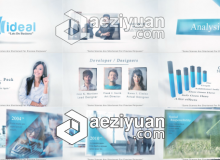 公司企业团队人员业务介绍栏目包装AE模板 Videohive Corporate Video