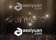 金色粒子闪耀LOGO标志片头动画AE模板 Videohive Gold Award/Celebration Logo