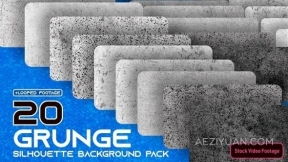 20个抽象纹理颗粒风格视频素材 Grunge Silhouette Background Pack
