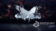 飞舞蝴蝶粒子特效仙女幻想视频片头LOGO动画 AE模板 AE工程文件 Merging Butterflies Logo Reveal