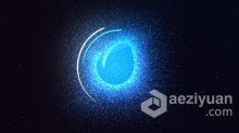 流转粒子特效发光LOGO标志视频片头制作 AE模板 AE工程文件 Energy Logo Reveal