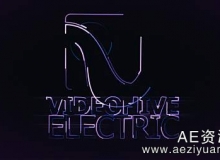 7组科技感描边logo展示AE模板Videohive Logo Electric