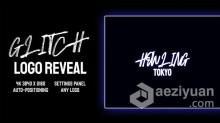 4K数字失真故障LOGO科技标志视频片头动画制作 AE模板 AE工程文件 glitch logo reveal