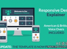 响应式设计市场营销移动平台展示AE模板 Responsive Design Explainer