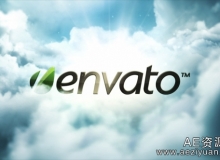 天空中上升云logo标志片头动画AE模板Videohive Sky Logo