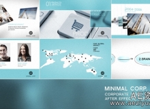 公司企业视频形象整体包装AE模板Videohive Minimal Corp - Corporate Video Package